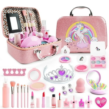 JBee Ctrl Kids Makeup Set for Girls Washable Real Cosmetic, Safe & Non-Toxic Little Girl Makeup Kit Toys for Girls 3 4 5 6 7 8 9 10 Year Old Birthday Christmas Gift for Kids Toddler Girl