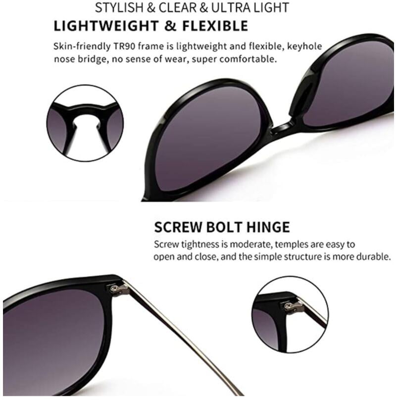 Sunglasses Unisex Vintage Round For Classic Retro Polarized Designer Style 