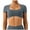 Blue, variant on OSOLU Women Short Sleeve Crop Tops Yoga T-Shirt Tshirts Tee Bare Feel Solid Color For Running & Fitness Cozy Dailywear