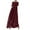 Wine Red, variant on ZANZEA Women Buttons Full Sleeve Solid Color A-Line Sundress Muslim Abaya Casual Kaftan Swing Long Dress