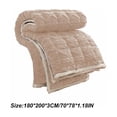 thumbnail image 3 of Flannel Mattress Pad for Cold Nights, Thick Quilted Mattress Topper with slide-reinforced Bottom, Foldable Warming Pad for Winter Bedding, device Washable, 3 of 7