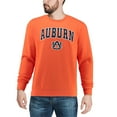 thumbnail image 3 of Men's Colosseum Orange Auburn Tigers Arch & Logo Crew Neck Sweatshirt, 3 of 4