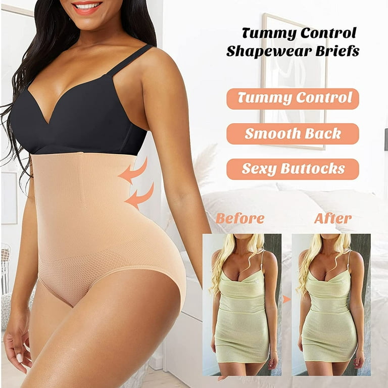 Buy Werena Tummy Control Panties for Women Shapewear Underwear High Waist Body  Shaper Lace Shaping Briefs, Seamless Beige, Small at