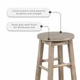 thumbnail image 6 of Linon McMullen 24" Indoor Wood Round Backless Counter Stool, Gray Wash, 6 of 10