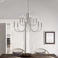 thumbnail image 3 of 12-Light Nickel Chandelier, 30.7 IN Industrial Pendant Light, Retro Light Fixture for Dining Room Kitchen Island, 3 of 7