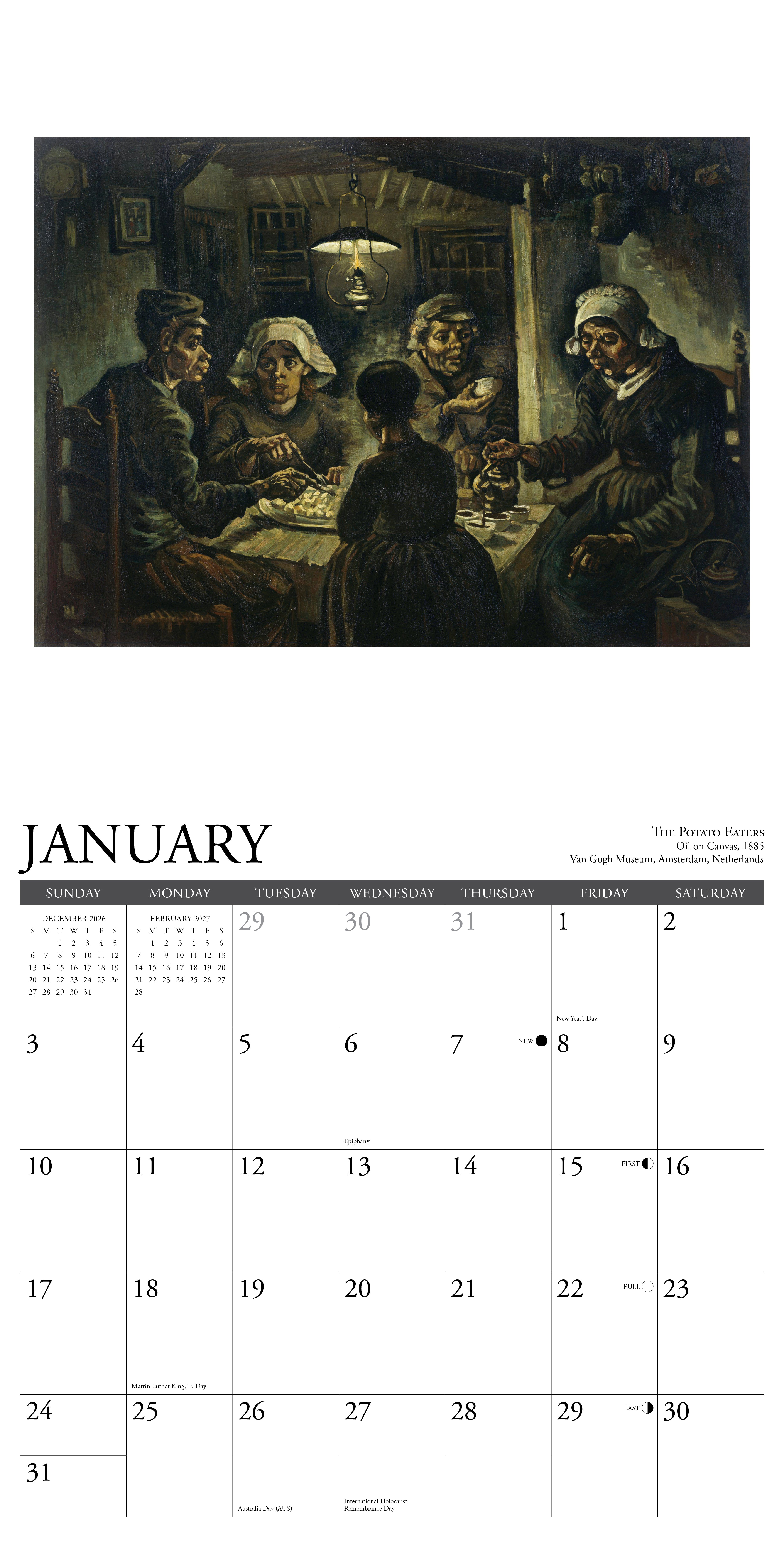 Willow Creek Press, Van Gogh 2027 Wall Calendar