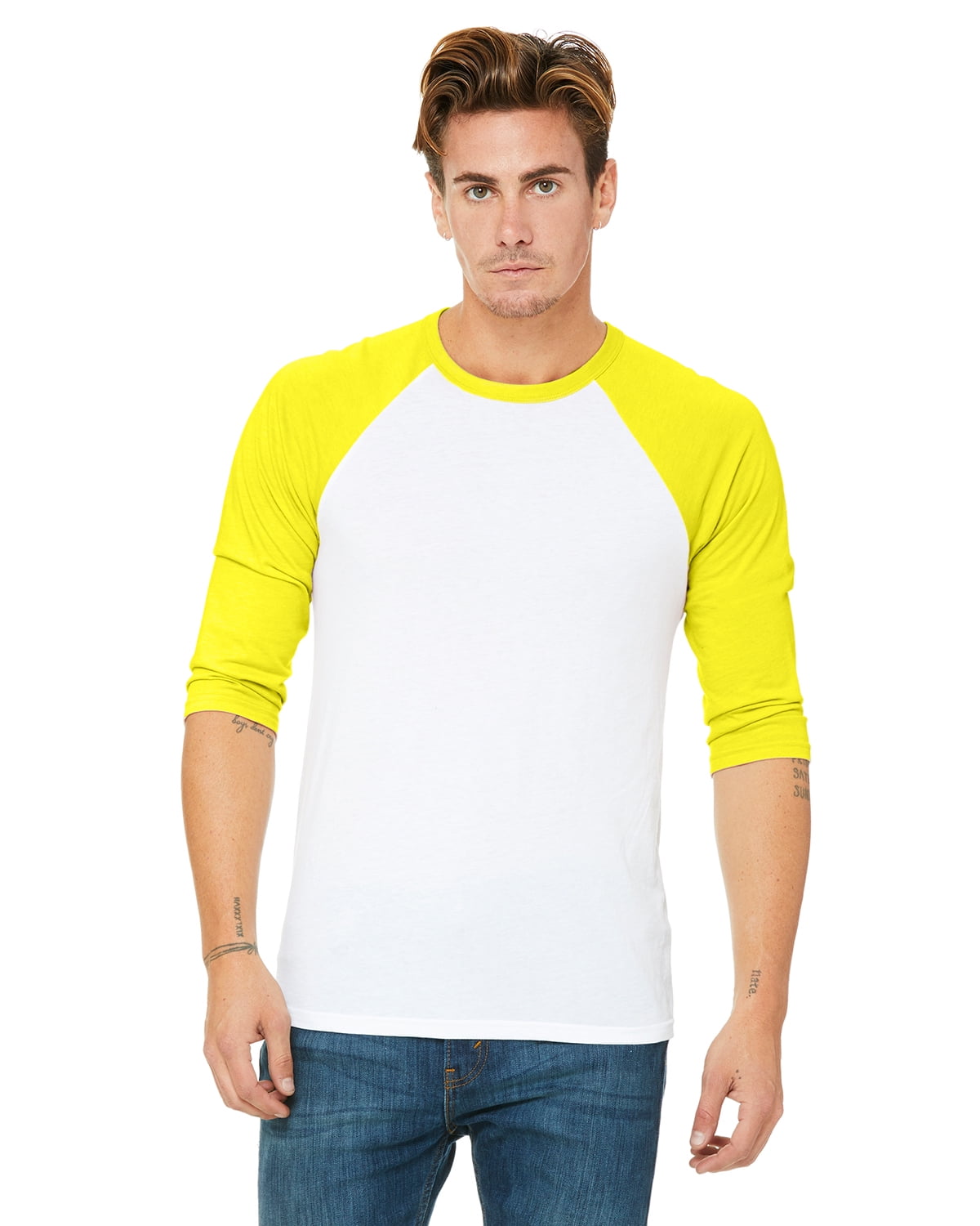BELLA+CANVAS - Bella + Canvas Unisex 3/4-Sleeve Baseball T ...