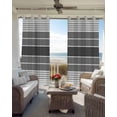 thumbnail image 4 of Gradient Grey Striped Blackout Curtains 54 Inches Long for Bedroom, Simple Farm Stripes Minimalist Thermal Insulated Room Darkening Black Out Window Curtain Panels Grommet Drapes for Living Room, 4 of 8