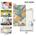 thumbnail image 6 of Yayeee 2 Pack Hand Towels for Bathroom 100% Cotton 16" x 28" Kitchen Towel, Beige Floral Wave, 6 of 7