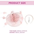 thumbnail image 3 of White Fascinator Fashion Headbands Fascinators Hat Flower Mesh Ribbons, 3 of 5