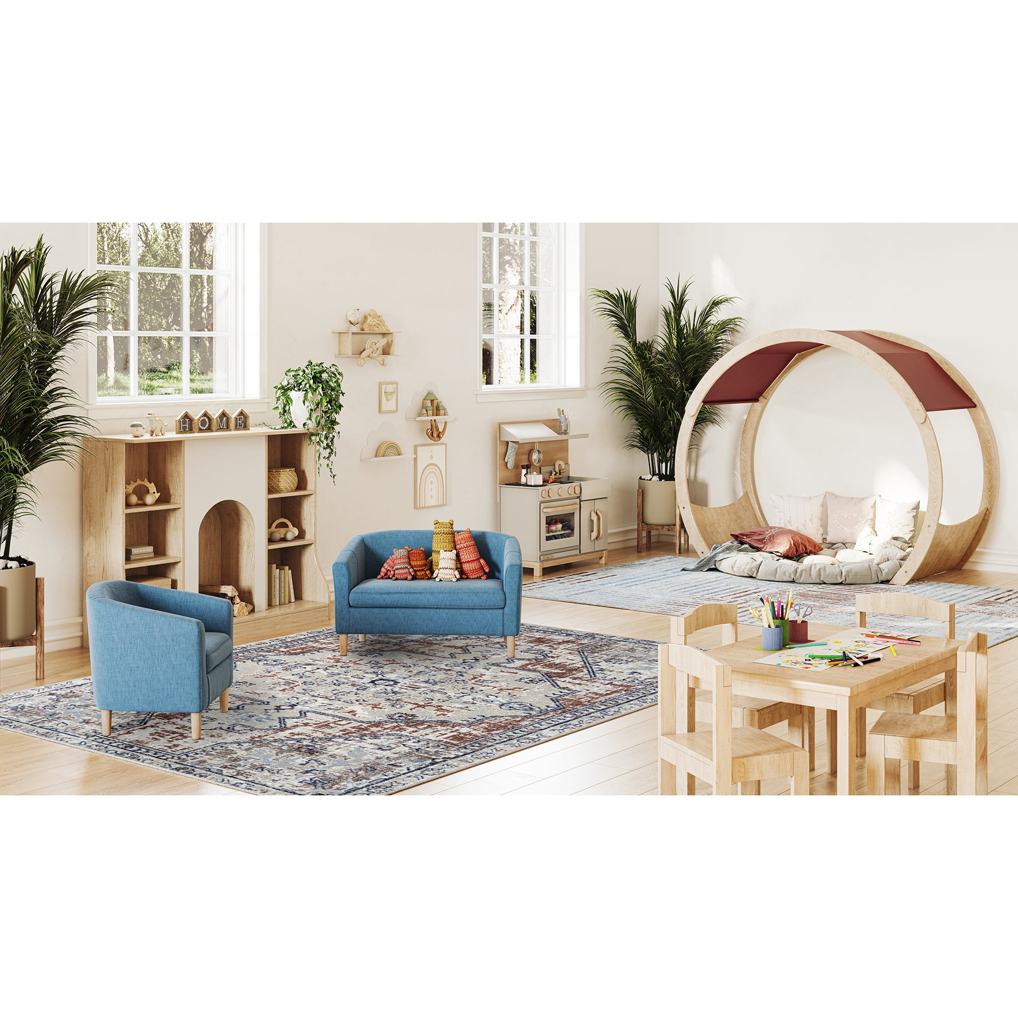 Joy Carpets Canyon Tapestry 2'1" x 7'8" Indoor Runner Rug in Color Terracotta