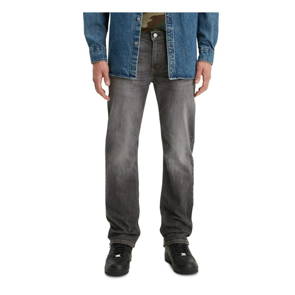 LEVI'S Mens Gray Straight Leg, Straight Fit Denim Jeans W33/ L34