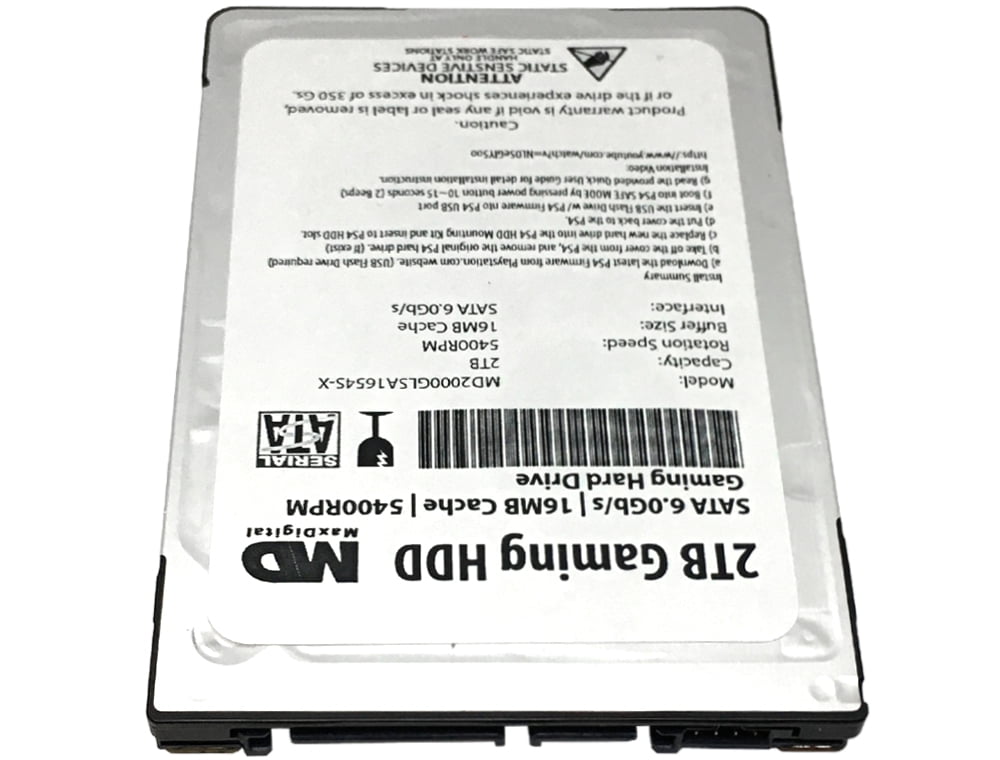 MaxDigitalData 2TB 5400RPM 16MB Cache (7mm) 2.5" SATA 6.0Gb/s Internal Gaming PS4 Hard Drive - 2 Year Warranty