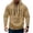 Khaki, variant on Kureaily Zippered Hooded Sweatshirt For Casual Outdoor Sports And Comfortable Design For Everyday Wear Perfect For Hoodie Pullover Sweatshirts