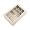 thumbnail image 3 of Hives and Honey Esther Womens Stackable White Jewelry Trays for Organizing with Glass Lid, 3 of 4