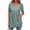 #002#-Dark Green, variant on Women Tunic Tops U Neck Dressy Casual Summer Puff Sleeve Babydoll Shirts Floral Loose Fit Pleated Boho Top Blue S