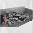 thumbnail image 5 of Black and White Floral Soft Flannel Fleece Blanket, Tropical Monochrome Art Graphic with Jungle Flowers and Leaves, Cozy Plush for Indoor and Outdoor Use, 50" x 70", Black and White, by Ambesonne, 5 of 5