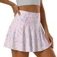 thumbnail image 3 of Xoenoiee Colorful Music Note Print Womens Tennis Skirt Pleated Athletic Skirts with Pockets Shorts High Waisted Golf Skort for Workout Pickleball, Size S, 3 of 7