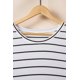 thumbnail image 3 of ABPHQTO Vestido tipo camiseta con volantes en capas de patchwork a rayas para mujer, 3 of 5