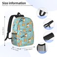 thumbnail image 5 of Rateoe Cute Dogs Corgi Pattern Student Backpack Water-resistant Backpack 15-inch Laptop Backpack Lightweight Adjustable School Backpack, 5 of 6