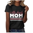 thumbnail image 1 of Camiseta informal para mujer, blusa estampada con cuello redondo y manga corta, Tops OAVQHLG3B Store  lin121212, 1 of 4