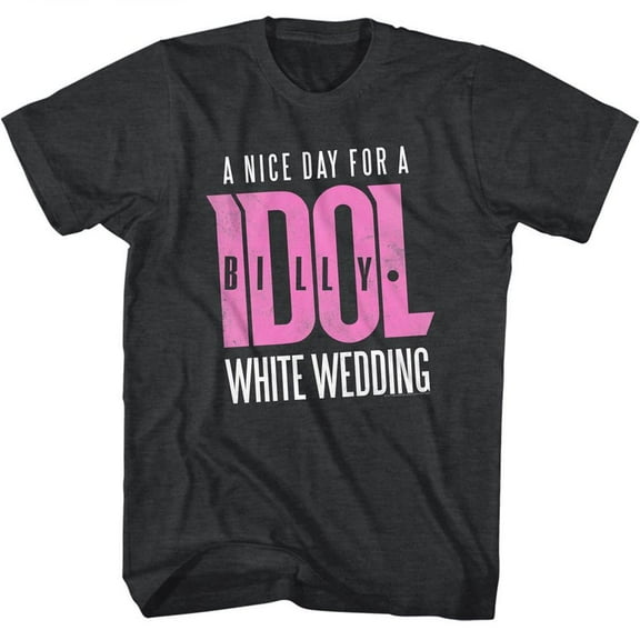 Billy Idol Whitewedding Black Heather Adult T-Shirt 2Xlt
