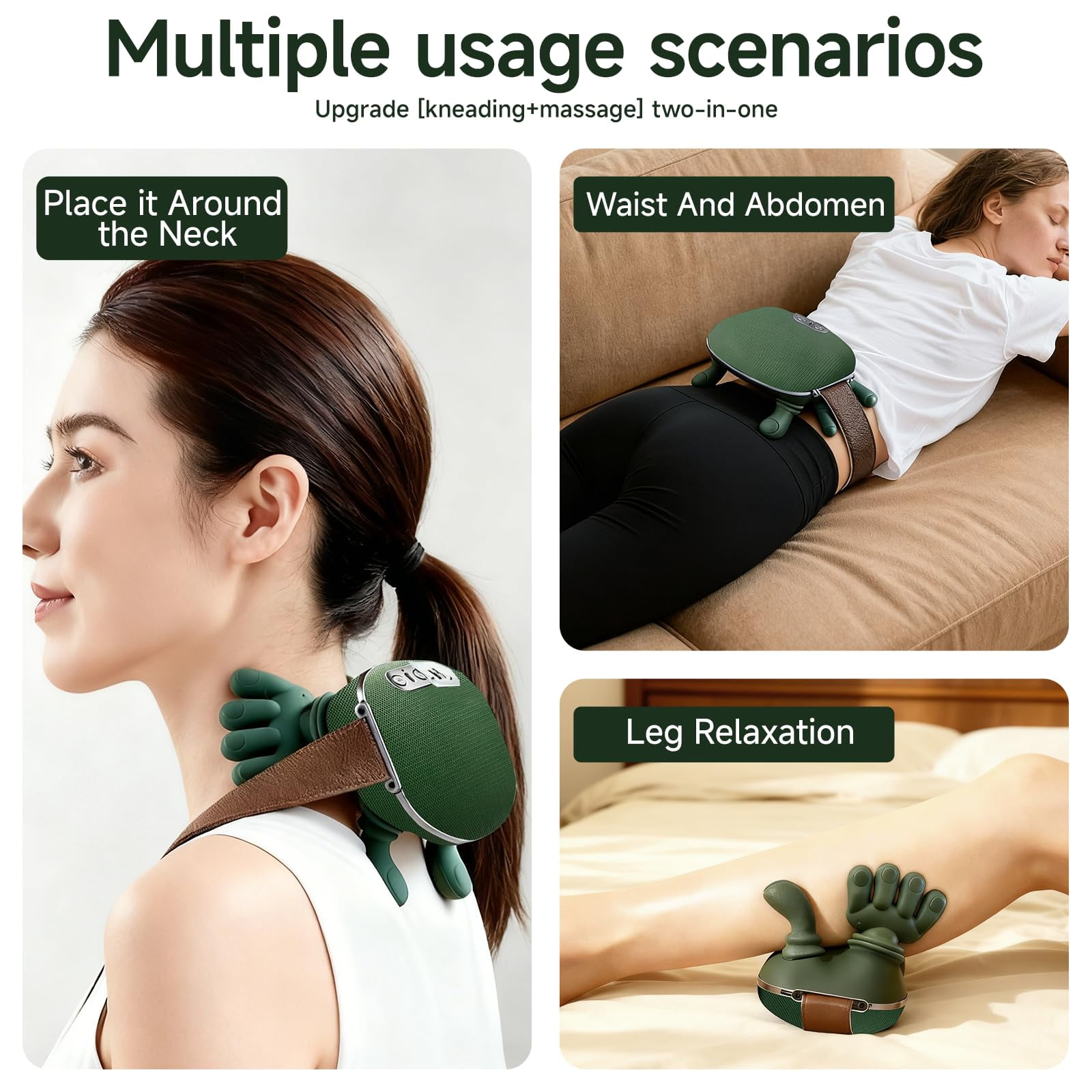 JMLPxx Neck And Back Massager,4D Kneading Neck & Shoulder Massager,Bionic Neck & Shoulder Massager With Heat,Real Touch Therapy Neck Massager