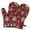 Red and Black, variant on Cute Oven Mitts,Multicolor Christmas Light Pattern Oven Mitt 2-Pack Set,Kitchen Gloves for Oven,Heat Resistant Oven Mitts 7.7"x12"