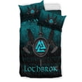 thumbnail image 4 of Juego de cama vikingo Ragnar Lothbrok Ragnar Lodbrok Guerrero vikingo Versión cian, 4 of 5
