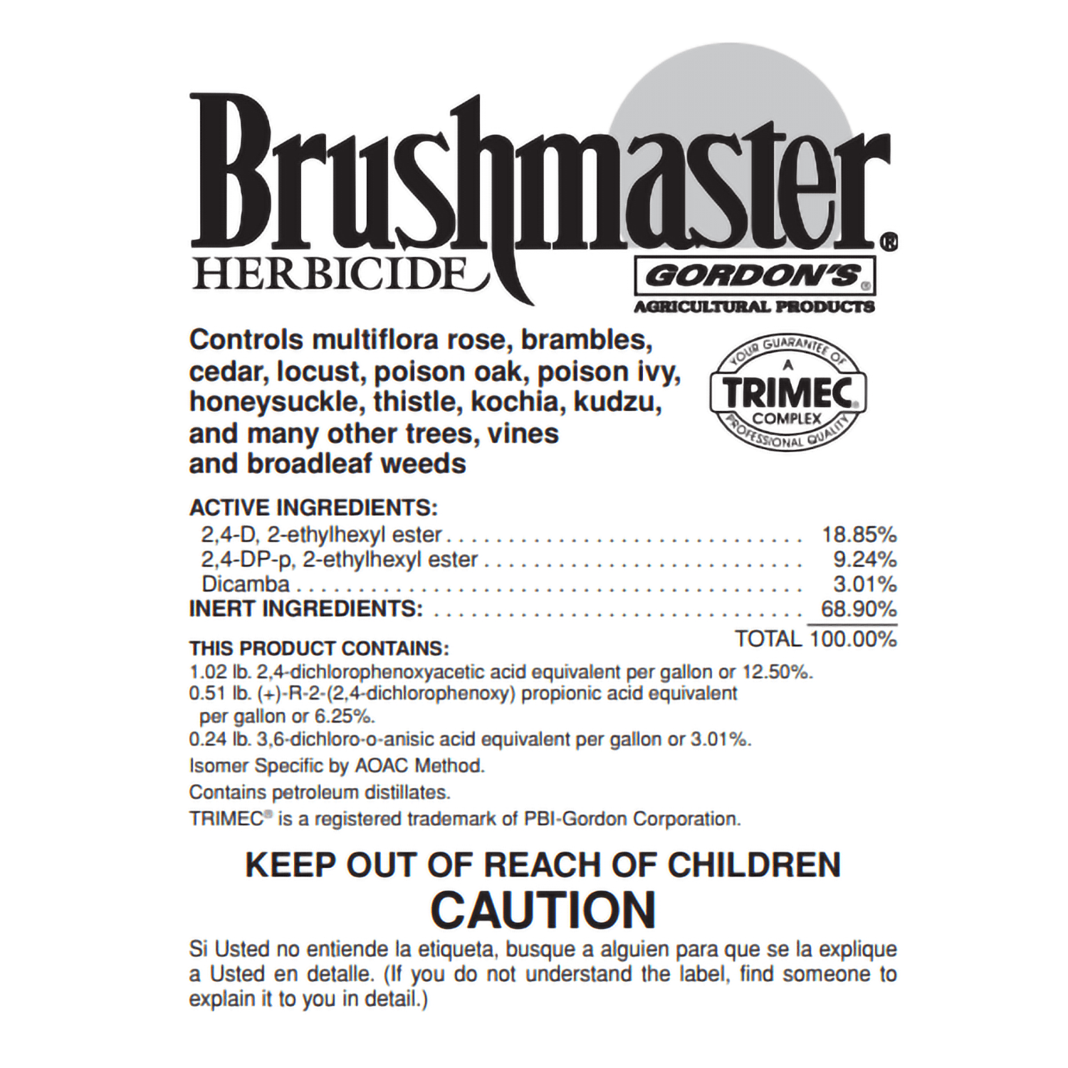 Brushmaster Herbicide - 128 fl oz Jug by PBI-Gordon