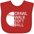 thumbnail image 3 of Inktastic Crawl Walk Softball Boys or Girls Baby Bib, 3 of 4