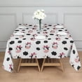 thumbnail image 3 of White Cow Bow Cloud Pattern Square Tablecloth,Waterproof Square Table Cover,Wipeable Spillproof Washable Table Cover for Home Kitchen Party Decor 42"X42"(107x107cm), 3 of 6