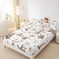 thumbnail image 4 of Homewish Cute Otter 4 Pieces Queen Sheet Sets for Children Teenagers,Stars Print Ultra Soft Flat Sheet,Cartoon Animal Koi Fish Queen Fitted Sheet,Super Cozy Room Decor, 4 of 7