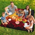 thumbnail image 7 of Marble Texture Waterproof Picnic Blanket with Foldable Zipper, Suitable for Outdoor Use, Suitable for Travel, Camping, Beaches, Parks, Grasslands, Picnic Blanket Accessories, 7 of 7