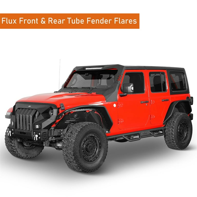 Hooke Road 4Pcs Steel Front + Rear Flat Wheel Fender Flares