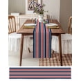 thumbnail image 6 of Table Runners 108 Inches Long Dress Scarves, Navy Blue Red Striped Farmhouse Coffee/Dining/Kitchen Table Runner for Living Room, Gradient Horizontal Lines 13x108 Inch, 6 of 7