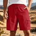 thumbnail image 4 of Hurxie Men's Cargo Shorts Quick Dry Lightweight Stretch Hiking Shorts for Men with Pockets No Lining Red,3XL, 4 of 7