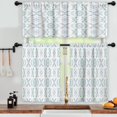 thumbnail image 3 of LALILO Kitchen Curtains and Valances Set of 3 36" Tie Dye Window Treatment Tiers for Window Decor, 3 of 5