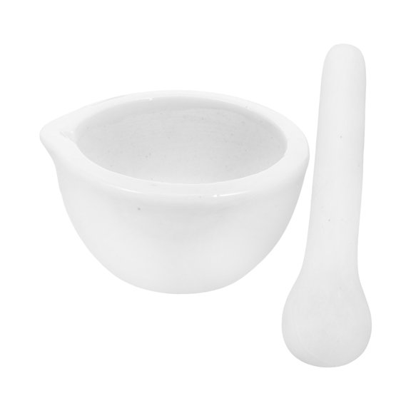 YUNLIGHTS White Enamel Pestle and Mortar Grinding Rod Stick for Laboratory Use 1 Piece