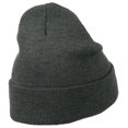 thumbnail image 4 of Wow Embroidered Long Knit Beanie - Grey OSFM, 4 of 5