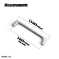 thumbnail image 6 of Goo-Ki 5''(128mm) Hole Center Satin Nickel Cabinet Pulls, Zinc Alloy Minimalist Style Cabinet Handles for Drawer,Dresser,Cupboard Wardrobe Cabinet,6 Pack, 6 of 6