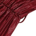 thumbnail image 6 of SMihono Fashion Womens Trendy Spring Dresses Casual Long Sleeve Maxi Dresses Crewneck Sparkling Ruched Dresses Elegant Belted Vacation Wedding Guest Dresses Red 6, 6 of 9
