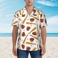 thumbnail image 2 of Xecao Baseball Sport print Hawaiian shirt - a stylish short-sleeve button-down for men, perfect for casual beach and tropical outings., 2 of 9