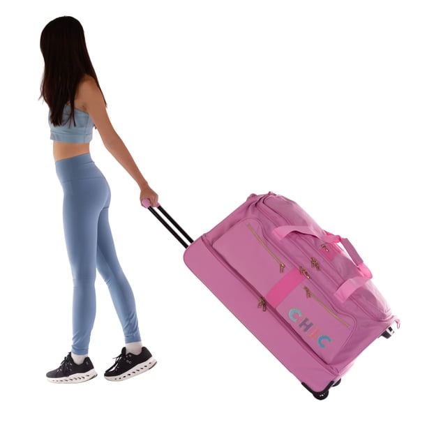 CHIC® 32-Inch Collapsible Rolling Dance Bag with Garment Rack