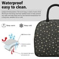 thumbnail image 3 of Lunch Bag Lunch Box for Women Reusable Insulated Lunch Bags,Water-Resistant Gold Stars Black Background Cooler Lunch Tote Bag, Large Capacity for Work Travel Picnic, 3 of 6