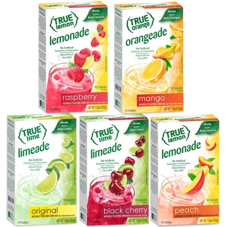 True Lemon Assorted Beverage & Lemonade Drink Mixes 10 Ct 1.06Oz(Pack Of 5)