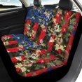 thumbnail image 4 of Pzuqiu Patriotic Leaf Camouflage Pattern Interior Front and Back Seat Protector, Full Set Stretchy Fit for Cars, 4 of 10