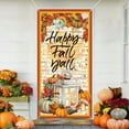 thumbnail image 6 of Oioii Maple Leaves Pumpkin Door Banner Cover Autumn Pumpkin Thankful Grateful Blessed Backdrop Decoration for Thanksgiving Farmhouse Holiday Party(35.43x70.87in), 6 of 6