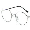thumbnail image 3 of Gafas irregulares de estilo vintage, espejo plano transparente, luz azul, gafas , gafas poligonales para pantallas de hombres / mujer Soledad Anteojos irregulares, 3 of 4