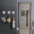 thumbnail image 5 of Paquete de 5 ganchos de pared de acero inoxidable, autoadhesivos, impermeables, sin perforación, toallero para baño, cocina, oficina, etc. (forma de J) brillar Electrónica, 5 of 5